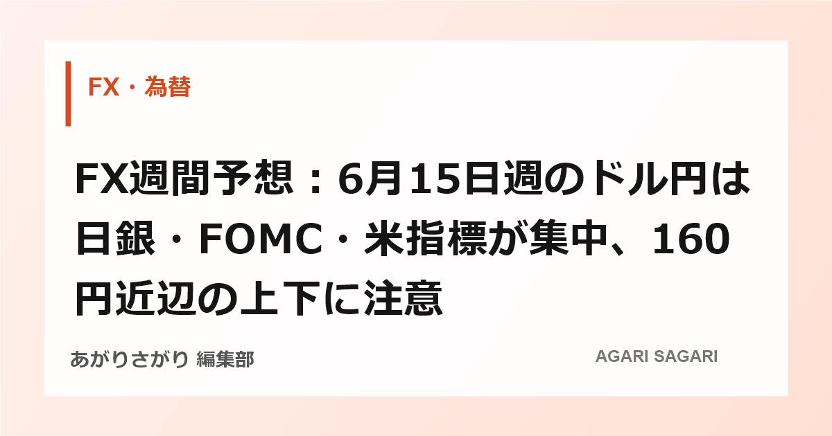 6月15日週のドル円イベントと為替チャートを確認する投資家のイメージ